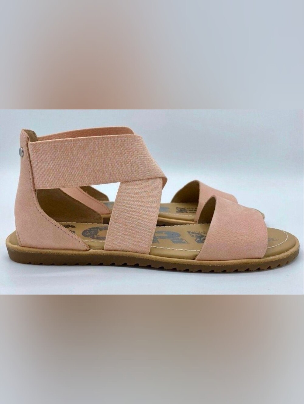 SOREL ELLA SANDAL Women’s Pink Elastic Strap Sandals SZ 8 GREAT Used Condition